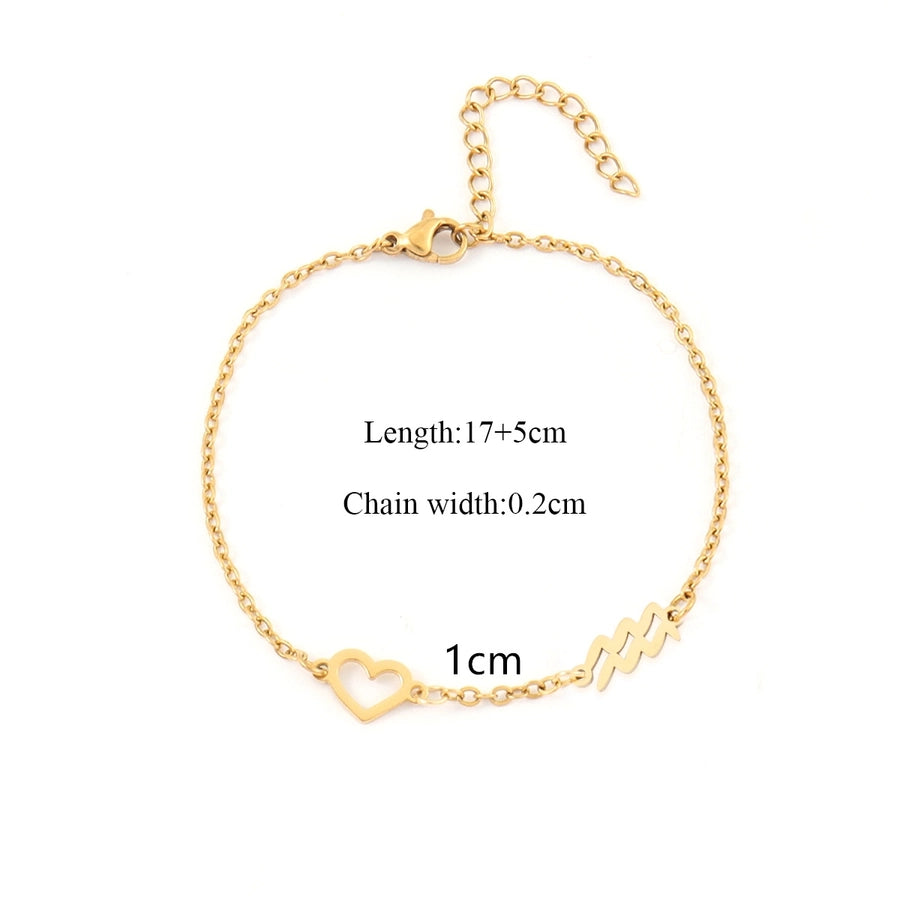 Constellation Heart Shape Bracelet [201,304 Stainless Steel]