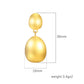 Oval Drop Earrings [304 Stainless Steel,18K Gold Plated]