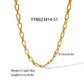 Droplets Hollow Chain Bracelet/Necklace/Jewelry Set [304 Stainless Steel, 18K Gold Plated]