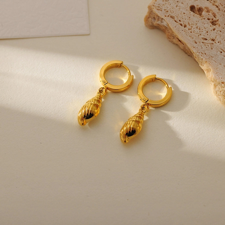 Mix Beach Designs Earrings [304 Stainless Steel,18K Gold Plated]