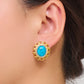 Elegant Oval Blue Stone Earrings [316 Stainless Steel]