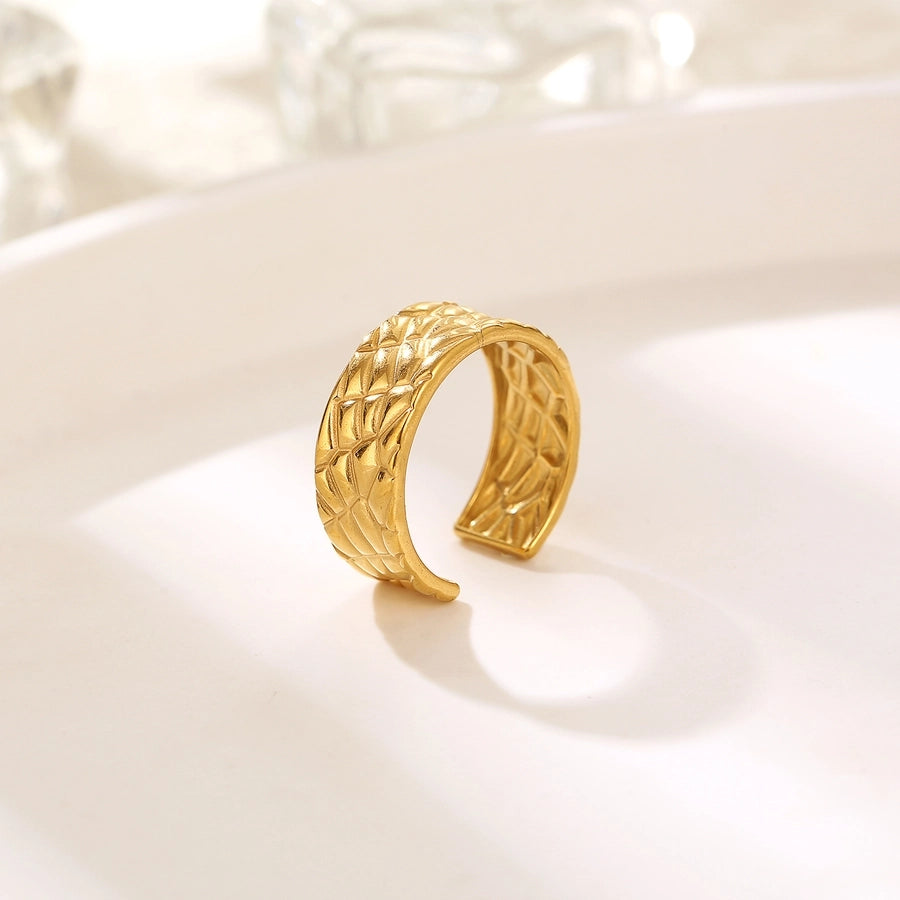 Mix -Designs Ringe [304 Edelstahl 18K Gold plattiert]