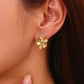 Mix Flower Earrings [304 Stainless Steel,18K Gold Plated]