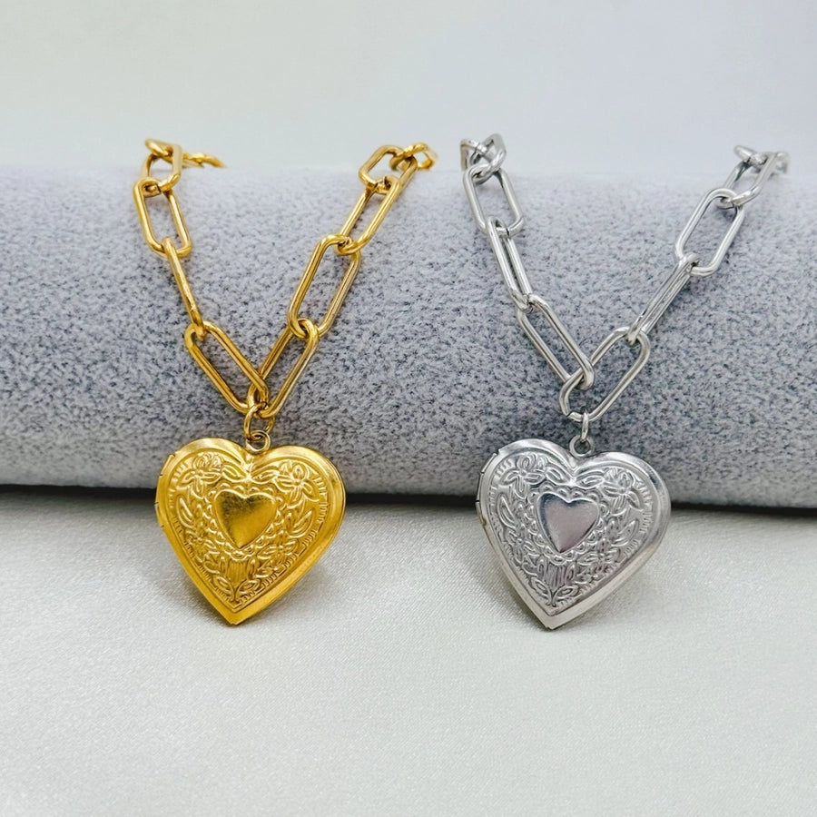 Heart Shape Necklace [304 Stainless Steel]