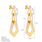 Heart/Rhombus/Round Drop Earrings [304 Stainless Steel,18K Gold Plated]