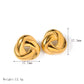 Swirl Triangle Earrings [304 Stainless Steel,18K Gold Plated]