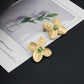 Flower Inlay Opal 18K Gold Plated Earrings [304 Stainless Steel, 18K Gold Plated]