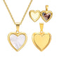 Heart Shape Shell Necklace [304 Stainless Steel,18K Gold Plated]