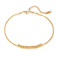 Round beads Anklet [304 Stainless Steel, 18K Gold Plated]