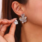 Mix Flower Earrings [304 Stainless Steel,18K Gold Plated]