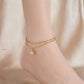 Hawaiian Flower Butterfly Anklet [304 Stainless Steel, 18K Gold Plated]