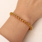 Franco Wheat Chain Bracelet [304 Stainless Steel, 18K Gold Plated]