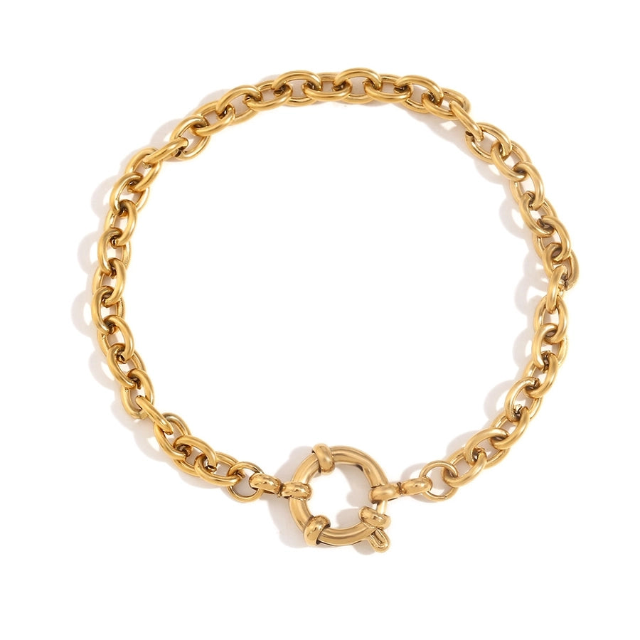 Hip-Hop Classic Style Streetwear Geometric 304 Stainless Steel 18K Gold Plated Bracelets In Bulk