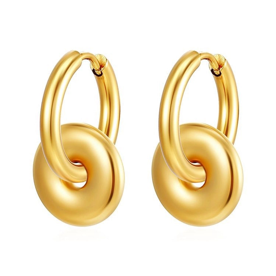 Geometric Star Spiral Drop Earrings [304 Stainless Steel,18K Gold Plated]