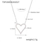 Heart Shape Zircon Bracelet/Necklace [304 Stainless Steel, 18K Gold Plated]