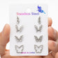 Butterfly Stud Earrings Set [304 Stainless Steel, 18K Gold Plated]