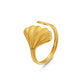 Leaf Open Ring [304 Stainless Steel 18K Gold Plated]