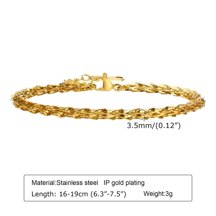 Chain Bracelets [304 Stainless Steel,18K Gold Plated]