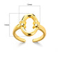 Mix Style Ring [304 Rustfrit stål 18K forgyldt]