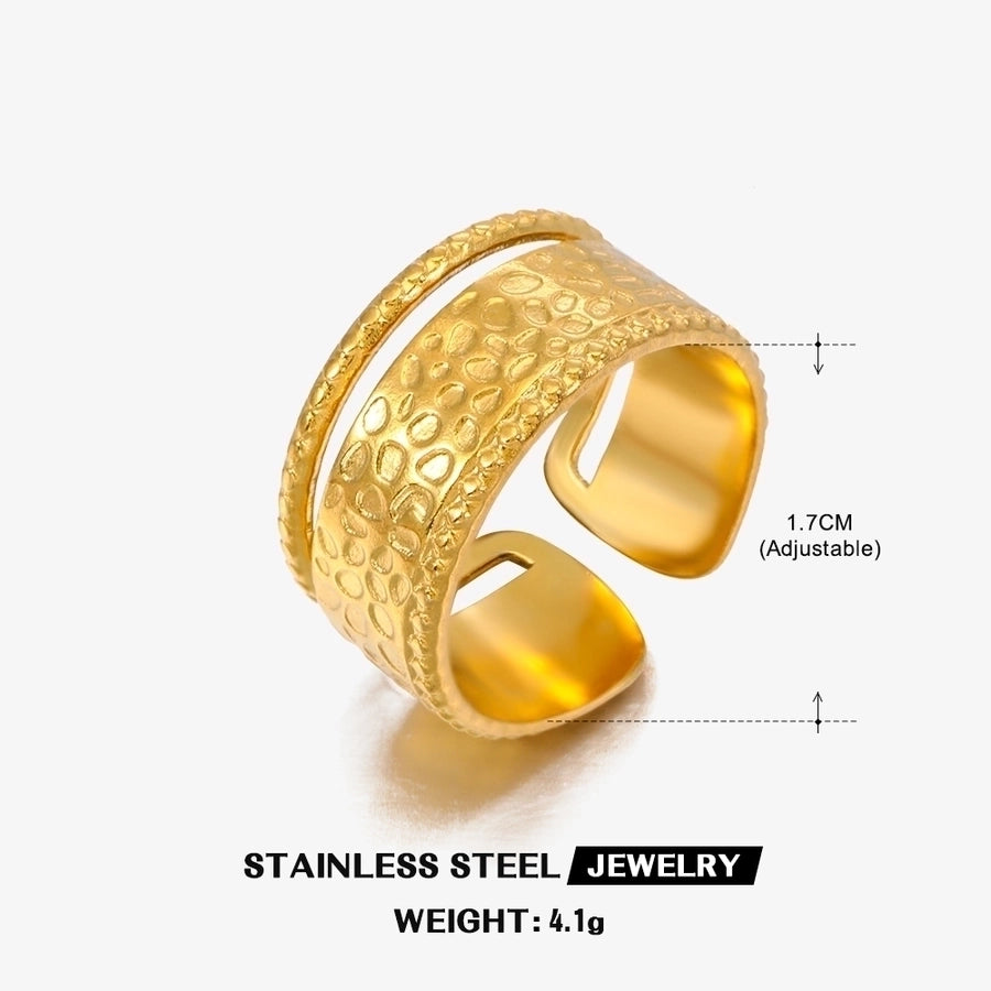 Simple Style Plating Ring [304 Stainless Steel 18K Gold Plated]