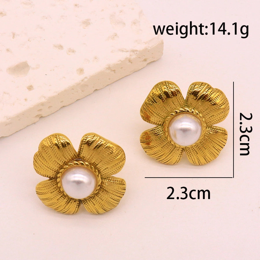 Mix Designs Earrings [304 Stainless Steel,18K Gold Plated]