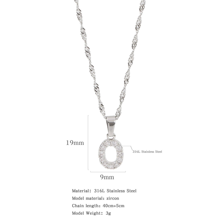 Constellation Zircon Pendant Necklace [304 Stainless Steel ]