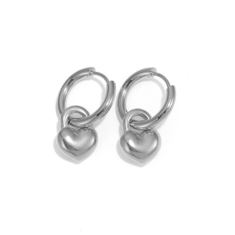 Boucles d'oreilles en forme d'étoile / coeur [304 en acier inoxydable]