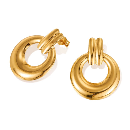 Geometric Earrings [304 Stainless Steel,18K Gold Plated]