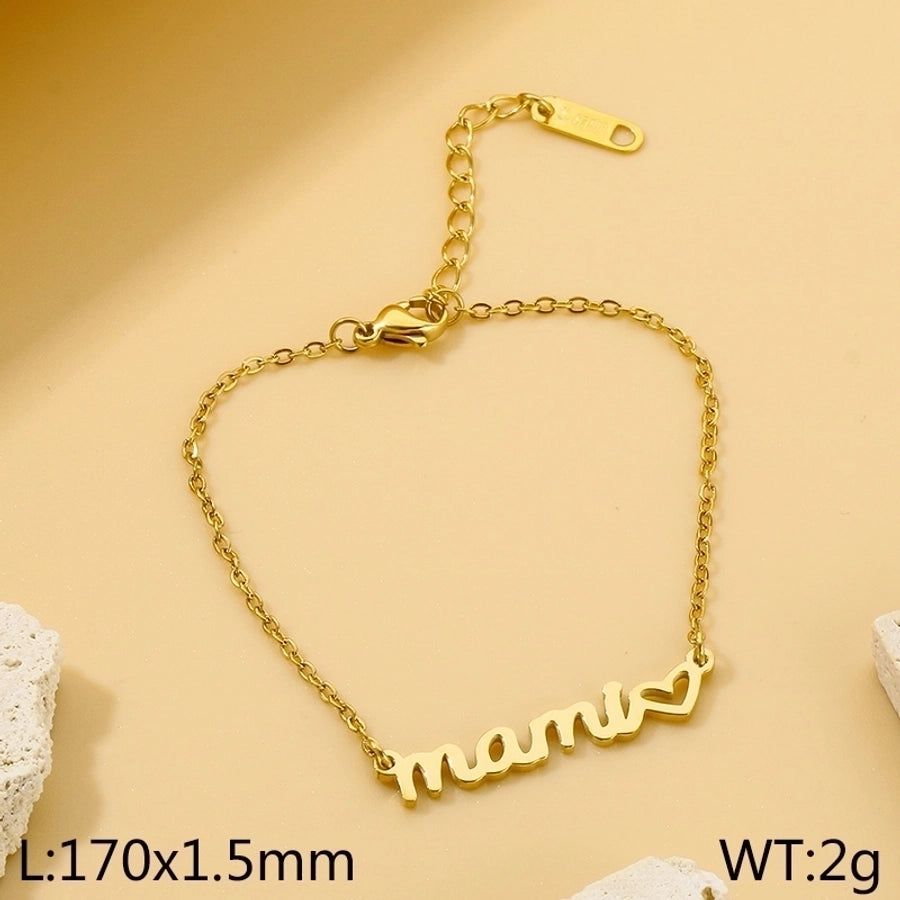 MAMA Bracelets/Necklace [Stainless Steel,18K Gold Plated]