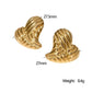 Heart Shape Earrings [304 Stainless Steel,18K Gold Plated]