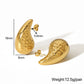 Water Droplets Earrings [316L Stainless Steel,18K Gold Plated]