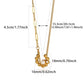 Artificial Pearls Pendant Necklace Paperclip Chain  [304 Stainless Steel]