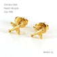 Star Heart Shape Airplane Earrings [304 Stainless Steel,18K Gold Plated]