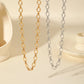 Cable Chain Necklace  [304 Stainless Steel,18K Gold Plated]