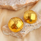 Round Ball Earrings [304 Stainless Steel,18K Gold Plated]