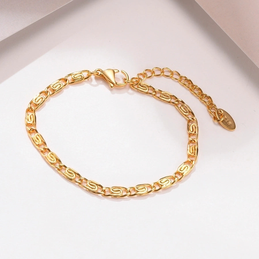 Mix Chain Bracelet [201 Stainless Steel, 18K Gold Plated]