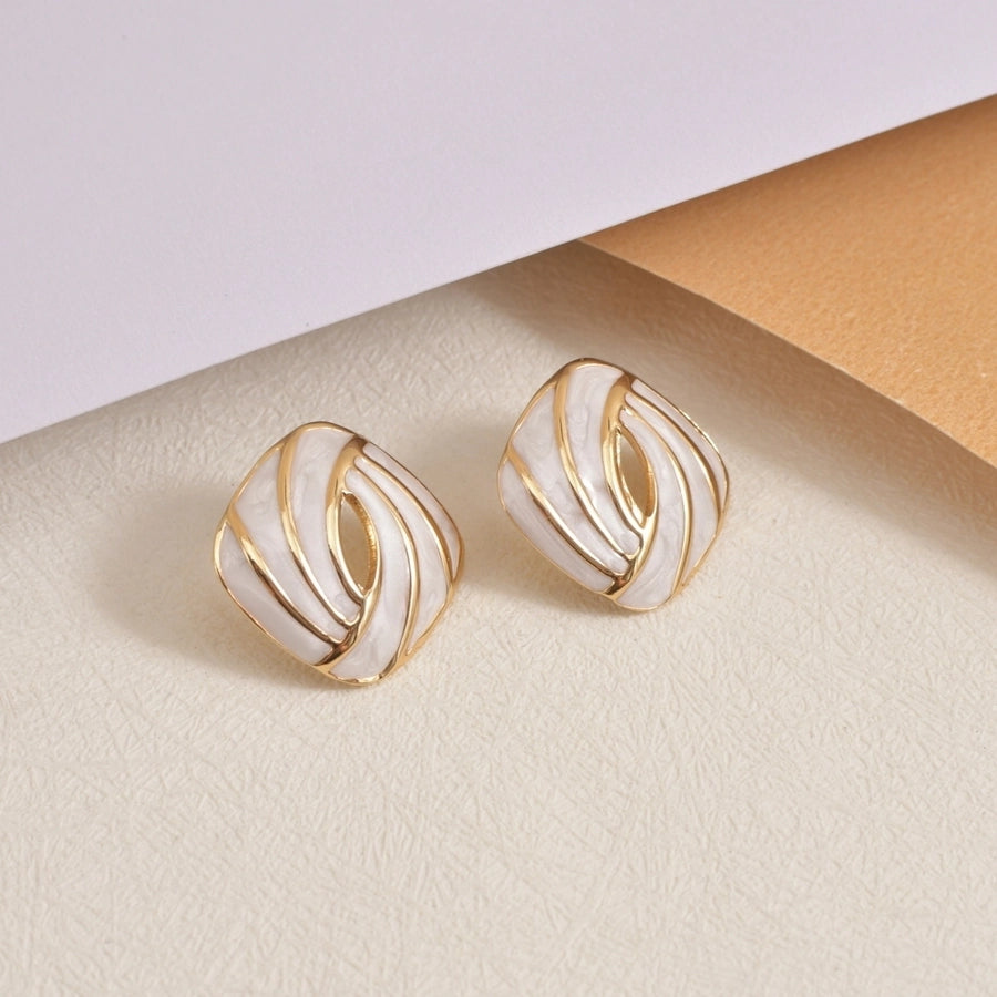 Pastel Gold Earrings [304 Stainless Steel,18K Gold Plated]