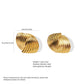 Geometric Line Earrings [304 Stainless Steel,18K Gold Plated]