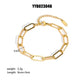 Various Styles Chain Bracelets [201 Stainless Steel,18K Gold Plated]