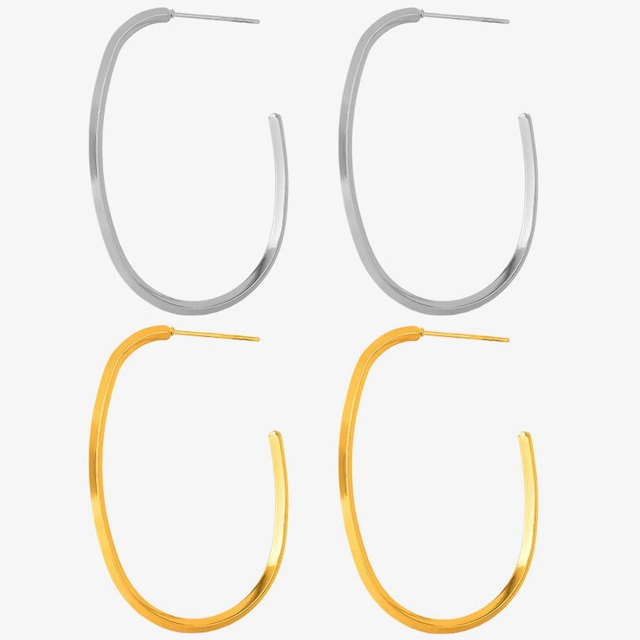 Irregular Hoop Earrings [304 Stainless Steel]