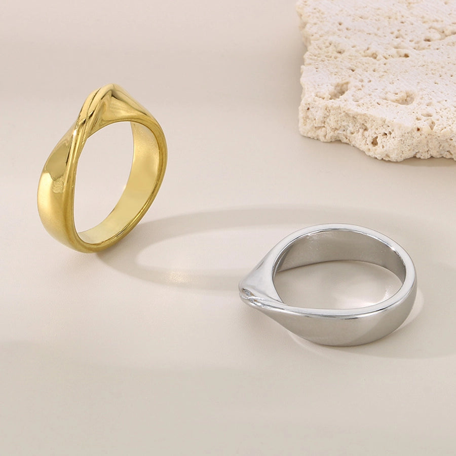 Einfacher Stil geometrischer Ring [304 Edelstahl, 18K Gold plattiert]