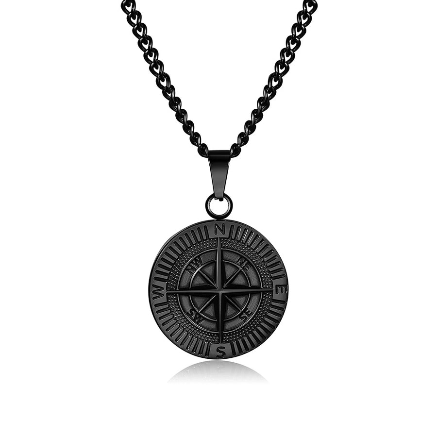 Compass Pendant Necklace [304 Stainless Steel]