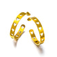 Heart Hoop Earrings [304 Stainless Steel,18K Gold Plated]