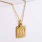 Simple Style Plating Letter Pendant Necklace [304 Stainless Steel,18K Gold Plated]