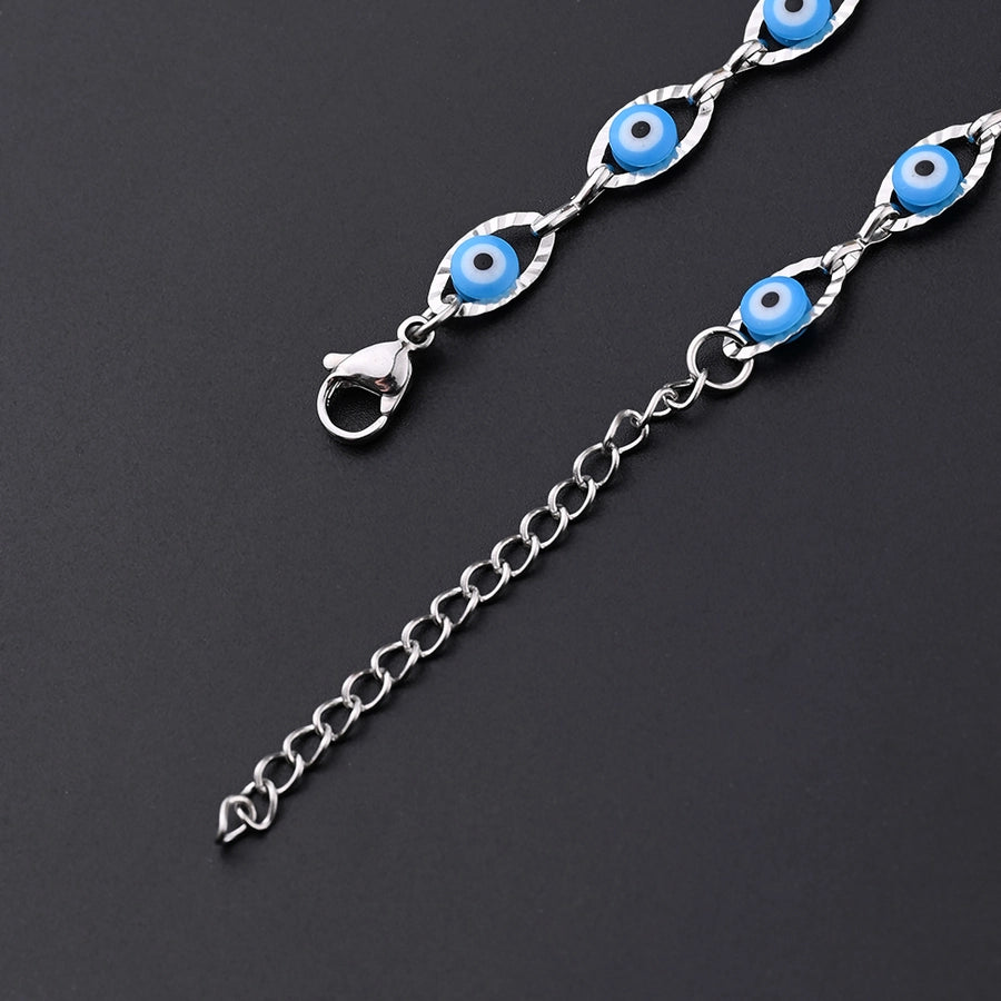 Artistic Slidable Devil's Eye Oval Bracelets [304 Stainless Steel]