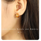 C Shape Polishing Earrings [304 Stainless Steel,18K Gold Plated]