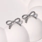 Bow Knot Earrings [304 Stainless Steel,18K Gold Plated]