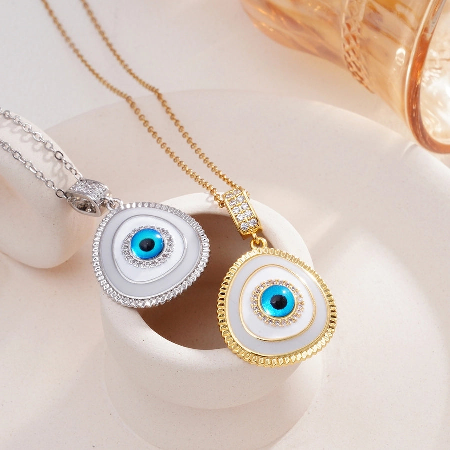 Eye Pendant Necklace [304 Stainless Steel,Copper]