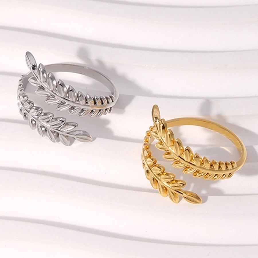 Leaf Ring [304 Stainless Steel 18K Gold Plated]