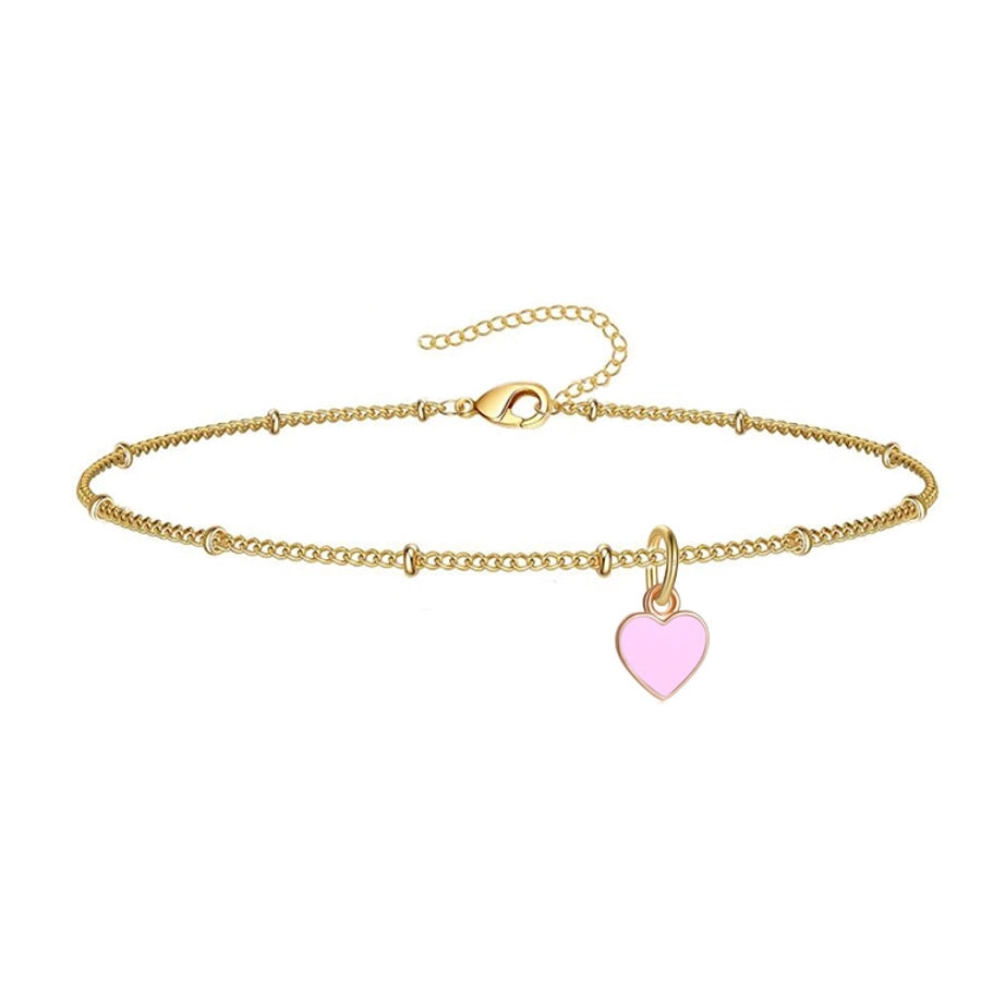 Heart Shape Chain Bracelet/Anklet [Stainless Steel]